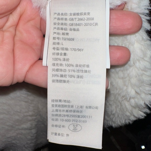 Abercrombie and Fitch. Sherpa coat misses Large navy blue - Picture 10 of 11